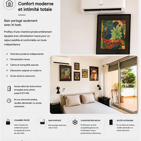 Privatunterkunft D Avec Clim Terrasse Et Petit Dejeuner Hauteurs De